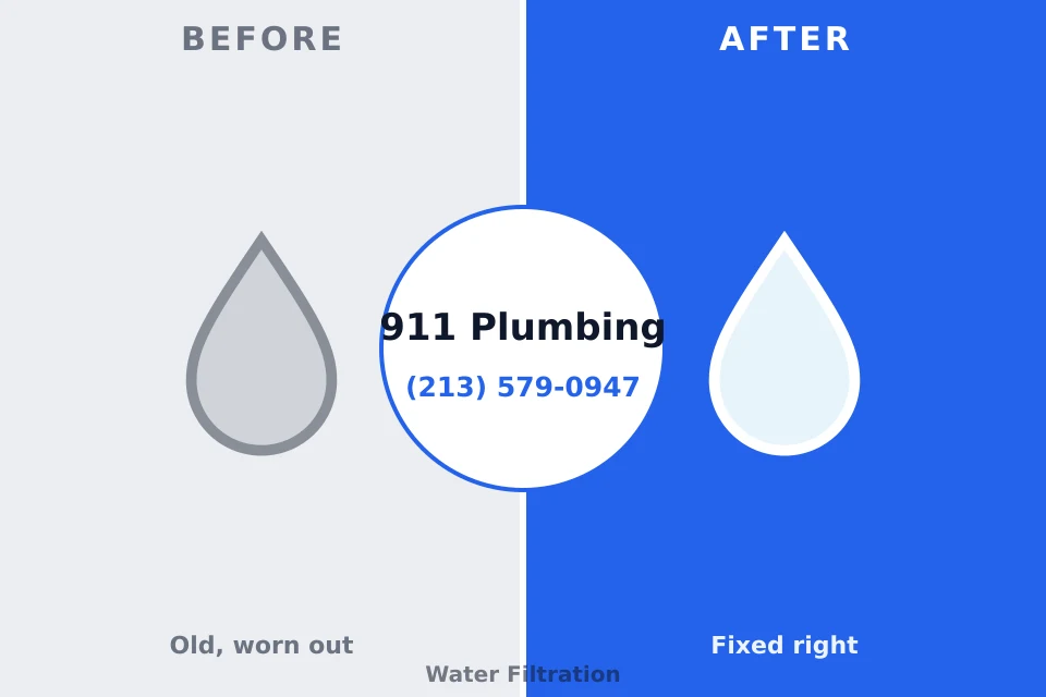 Before and after: plumbing repair Highland Park, IL